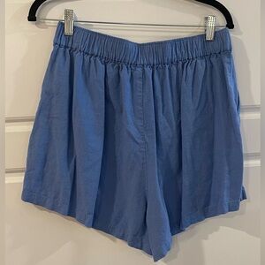 Shop we wore what blue linen set shorts size L and shirt size M